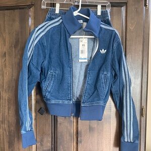 Adidas Women’s Denim Zip-Up Jacket